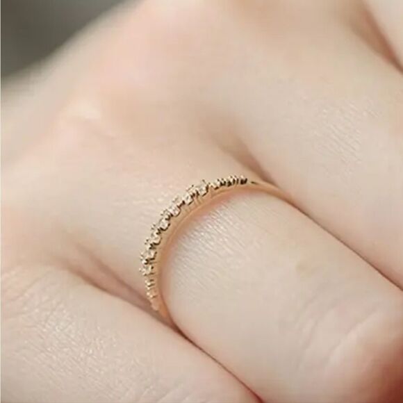 925 diamond simplicity ring sz 6 - Picture 6 of 13